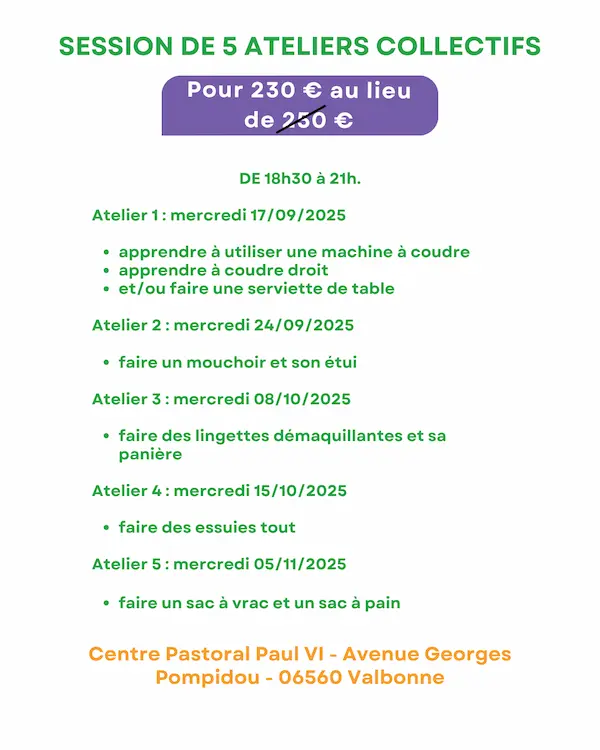 Actualités 5 Session 5 ateliers pour blog