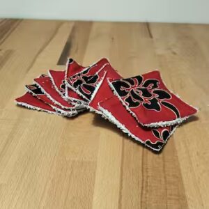 10 lingettes lavables réutilisables