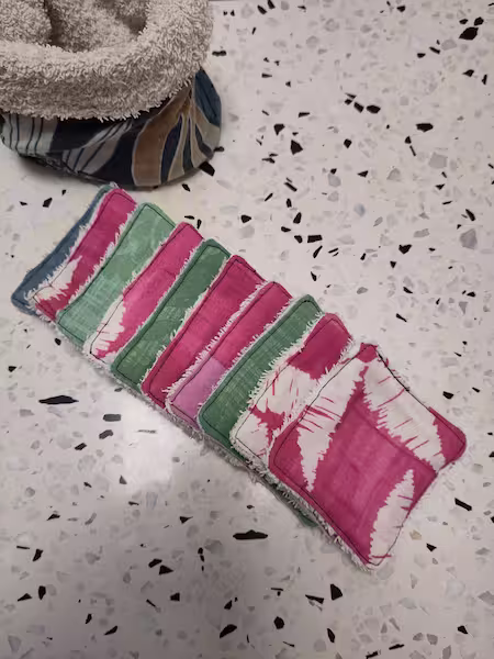 10 lingettes réutilisables avec le panier 3 10 lingettes réutilisables avec le panier – Image 3