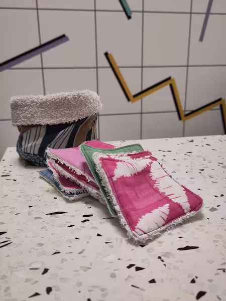 10 lingettes réutilisables avec le panier 1 10 lingettes réutilisables avec le panier